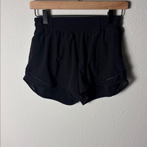 Lululemon Hotty Hot Short II *Long 4" Black W7ARLT